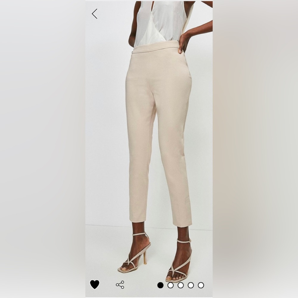 Karen millen essential techno woven cropped pant size zip size 2 nwt